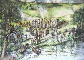 Reconstruction of Bluestonehenge by Peter Dunn