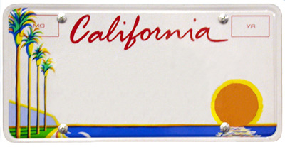 Wayne Thiebaud, CA License Plate, 1994 (California DMV)